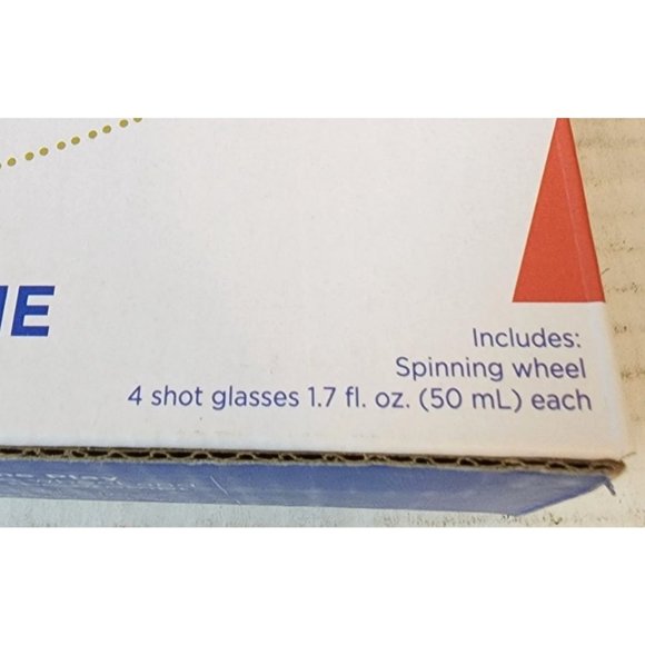 Wembley Drinking Game Spinner Wheel with Shot Glasses 4pc Set NIB - Picture 2 of 6